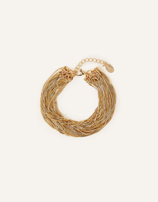 Accessorize Uk Gold multi chain bracelet