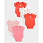 Mothercare Uk pack of 5 baby cotton bodysuits