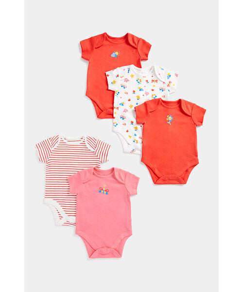 Mothercare Uk pack of 5 baby cotton bodysuits