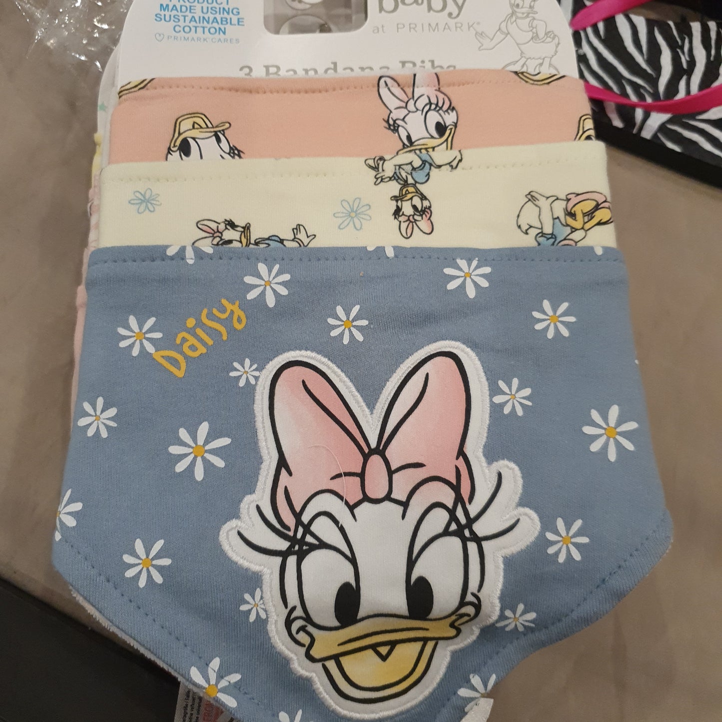 Primark baby set of 3 bandana bibs towelling back