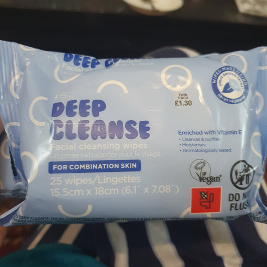 Primark Uk facial Cleansing Wipes 25's buy 1 get 1 free