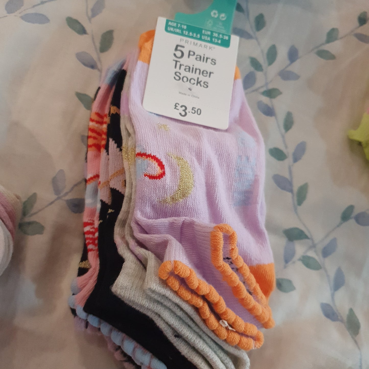 Primark girls ankle socks 5 pairs size 30.5-36