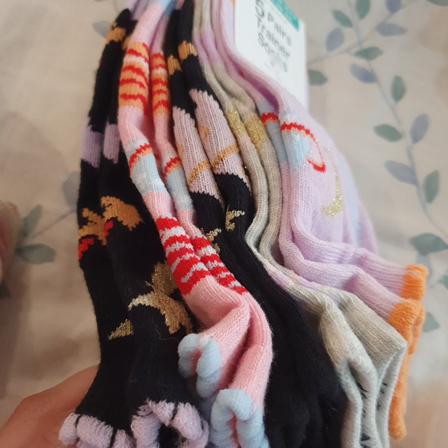 Primark girls ankle socks 5 pairs size 30.5-36