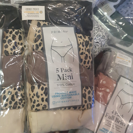 Primark ladies 5 pack.mini underwears