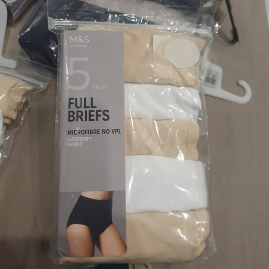 M&S uk ladies  full breifs microfiber no vpl Supersoft