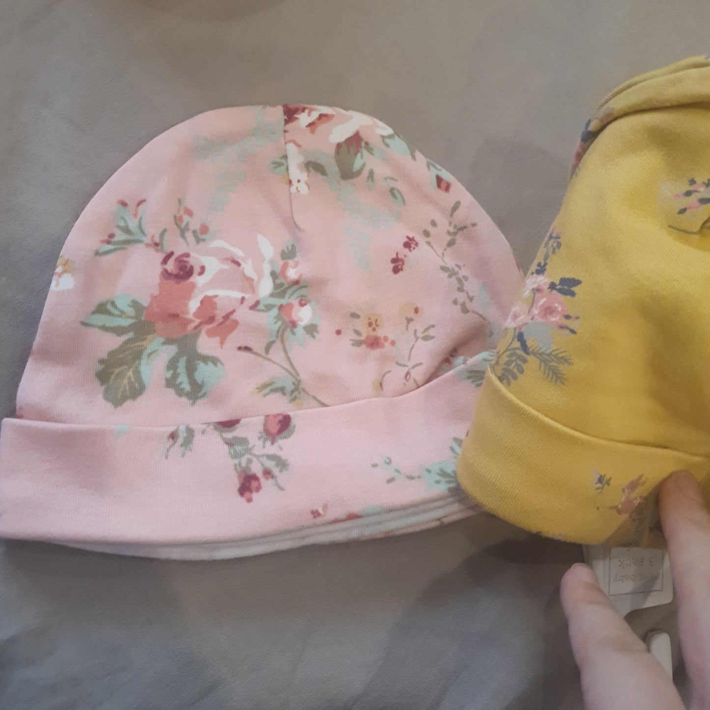 Next UK baby girls hats set of 3 ( 3 to 6 months)