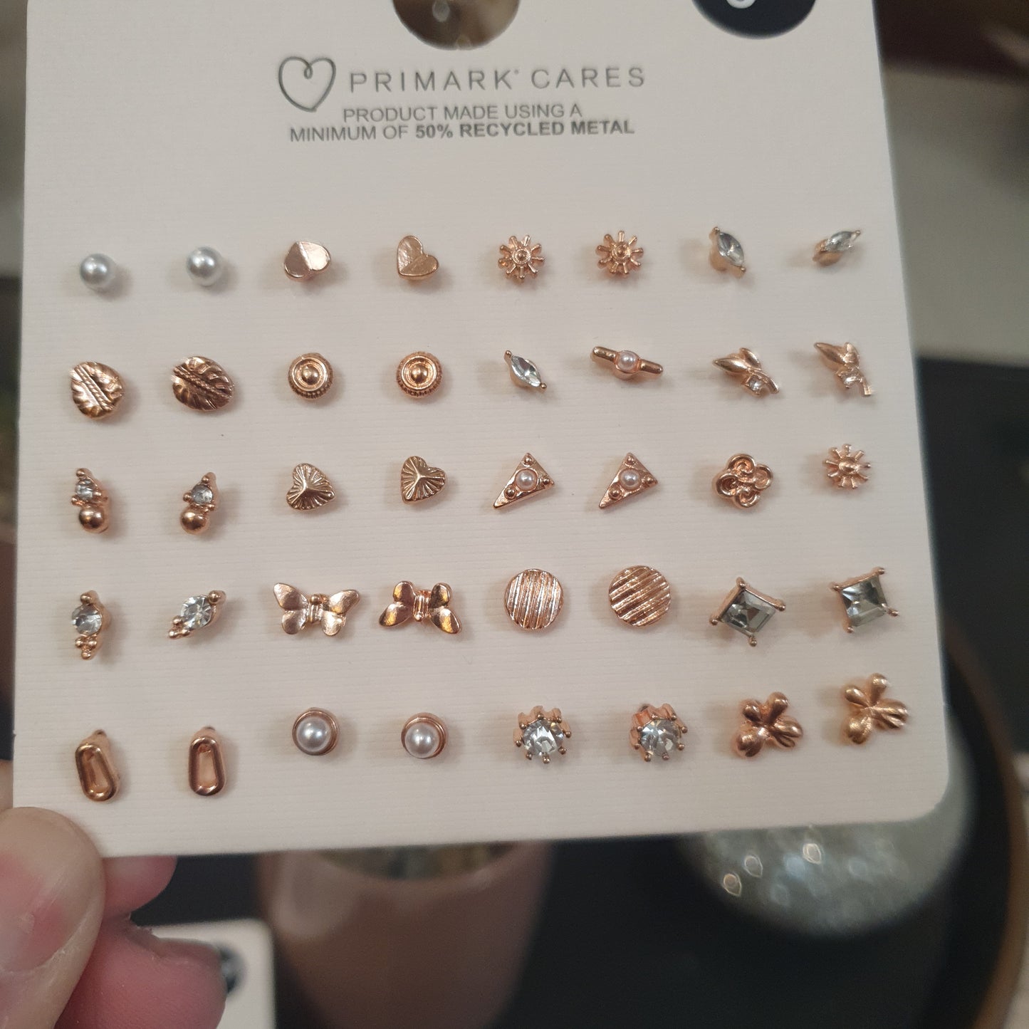 Primark 20 pairs rose gold earrings set