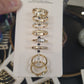 Primark 8 gold rings set large  size