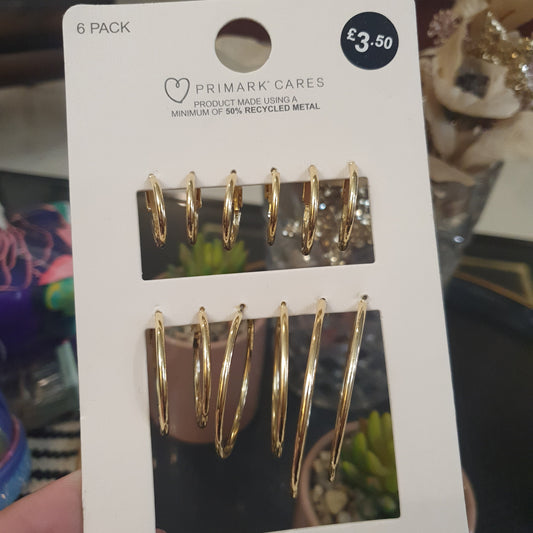 Primark 6 pack earrings set