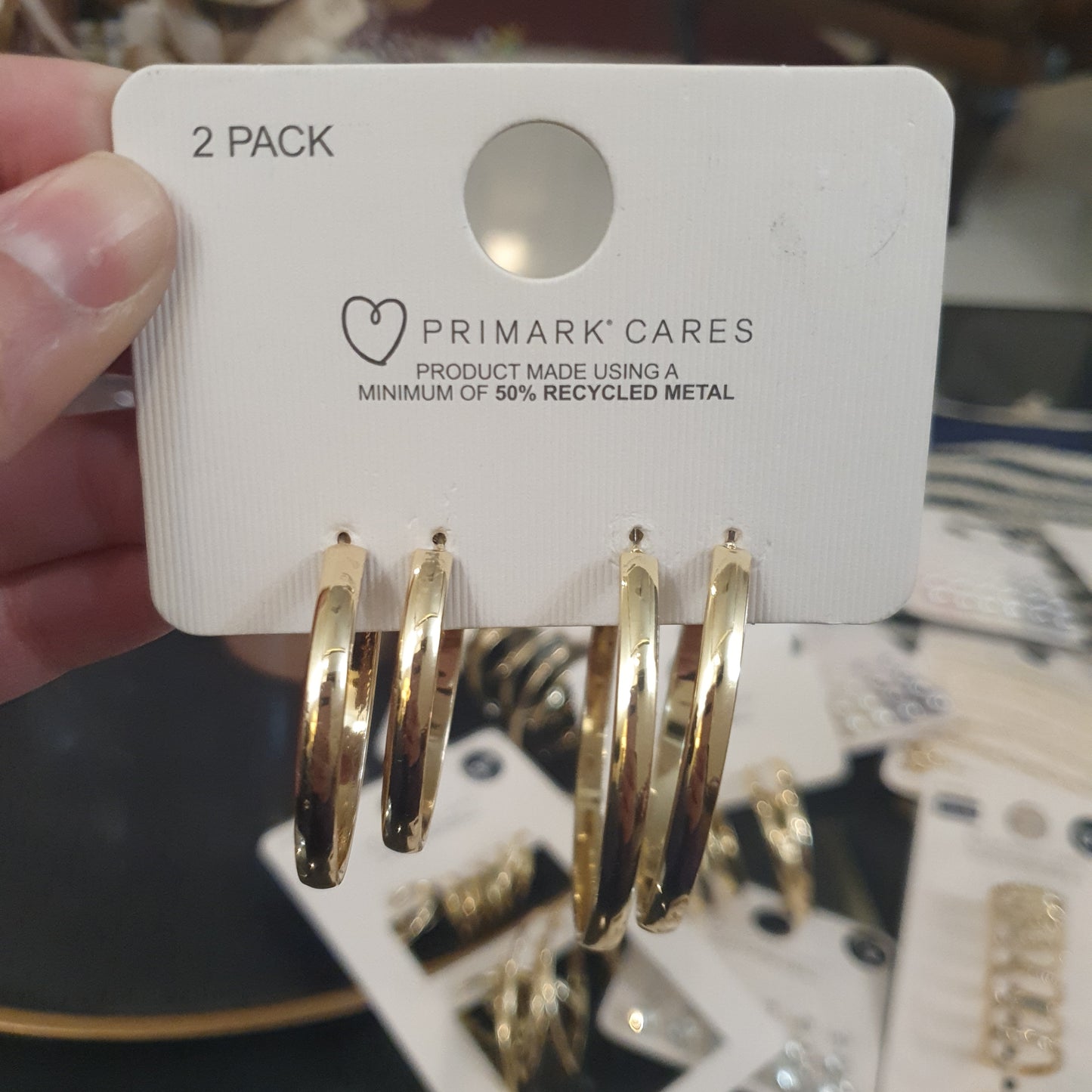 Primark 2 pack Hoop earrings set gold