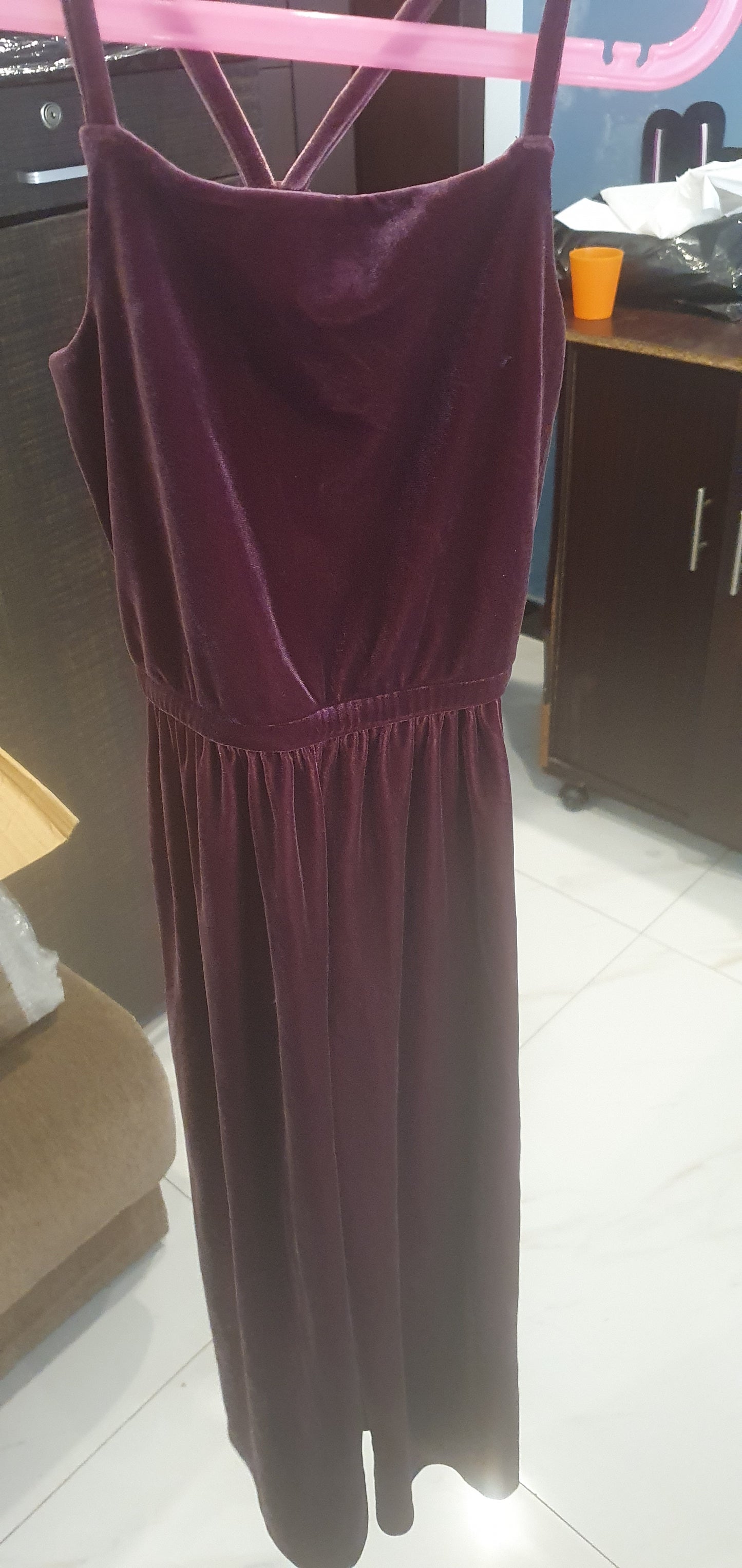 Girls as new condition next Uk velvet jumpsuit 37 inches 8 years