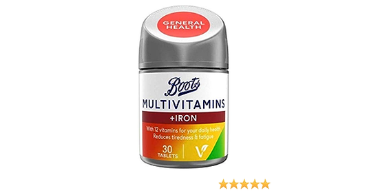 Boots Multivitamins with Iron 30 Tablets 10/25 expiry