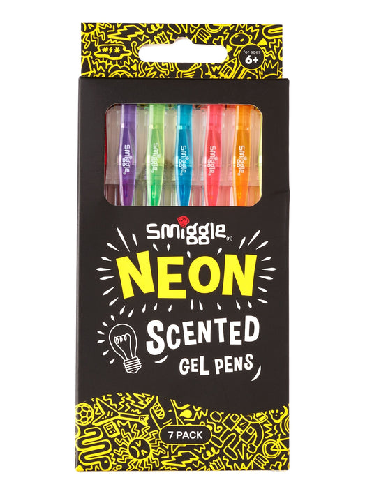 Smiggle Uk Neon Scented Gel Pens X7