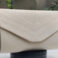 Amazon UK Ivory / Off White Suede Ladies Clutch Bag