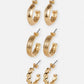 Primark 3 pack Hoop set earrings gold