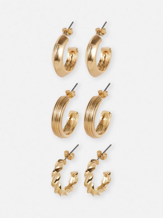 Primark 3 pack Hoop set earrings gold