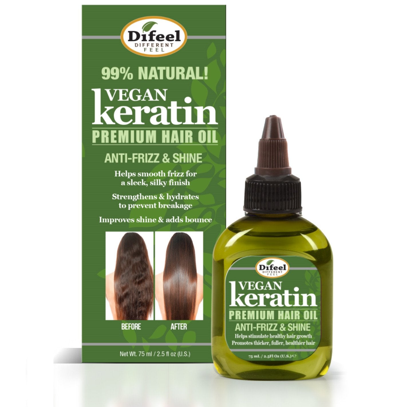 Difeel keratin premium hair oil 2.5oz from USA