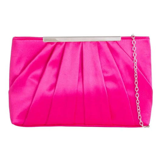 Amazon UK Ladies Clutch Bag Pink Satin