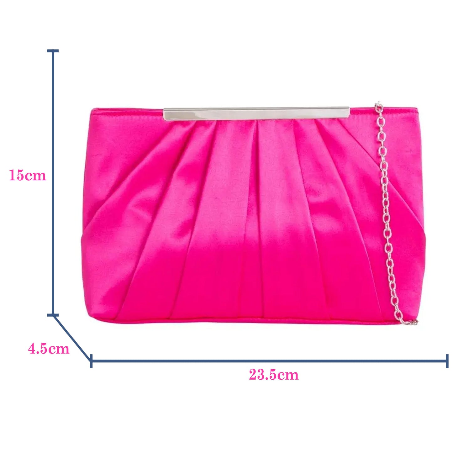 Amazon UK Ladies Clutch Bag Pink Satin