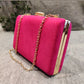 Amazon Uk Ladies Clutch Bag pink suede with gold chain