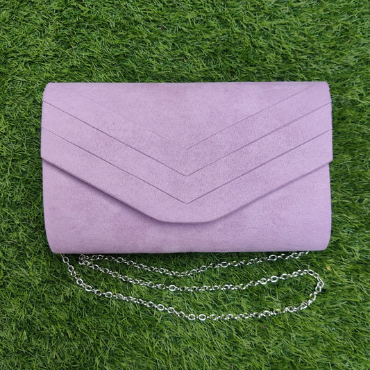 KokoAmazon UK Ladies Clutch Bag lilac Suede