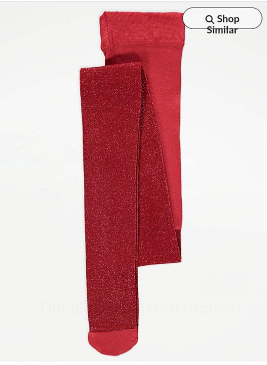 George Uk glitter leggings red