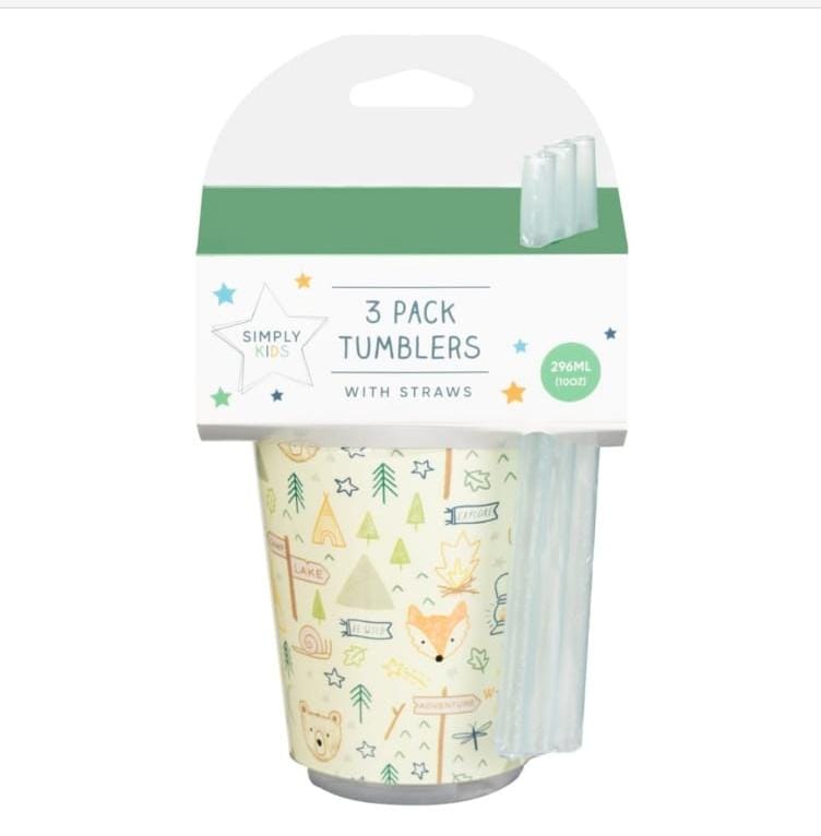 Bm bargains  Uk kids glass with lid and straw