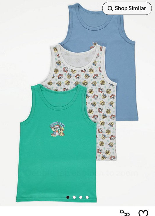 George Uk PAW Patrol Character Vests 3 Pack