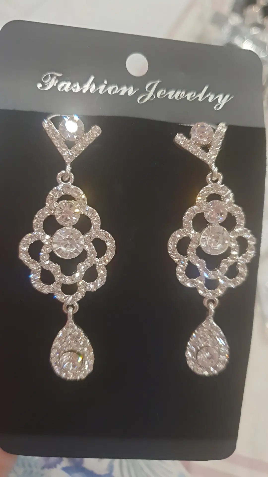 Diamante Rhinestone Earrings E1