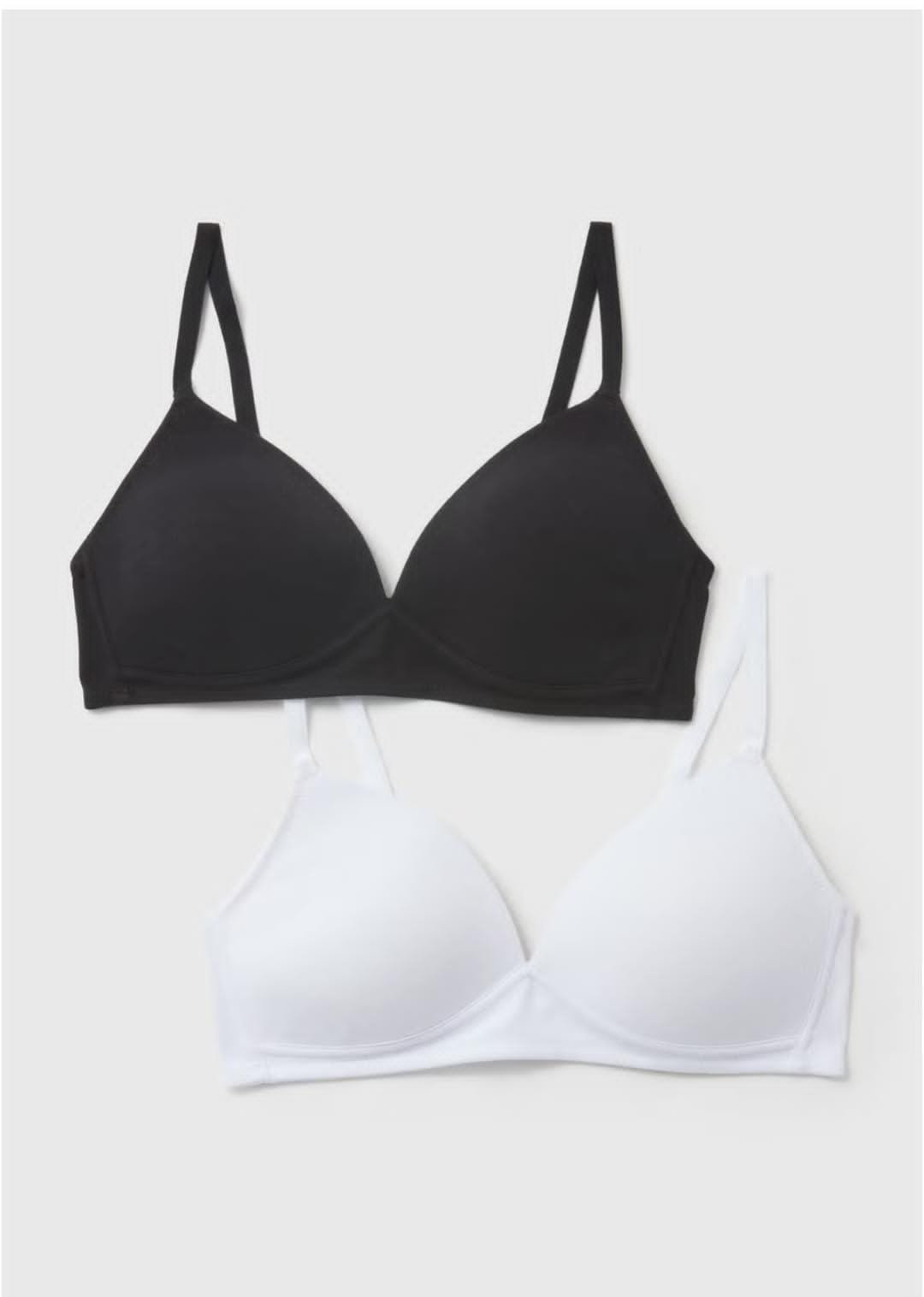 Matalan pack of 2 non wired soft padded bra set