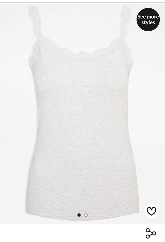 George Grey Lace Trim  Cami Vest