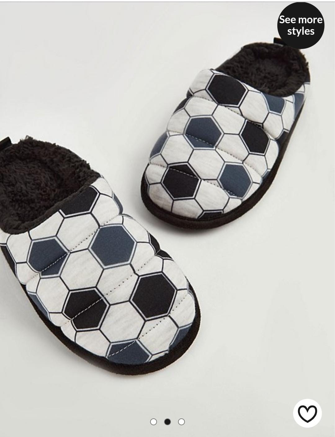 George Uk boys Grey Football Mule Slippers shoes