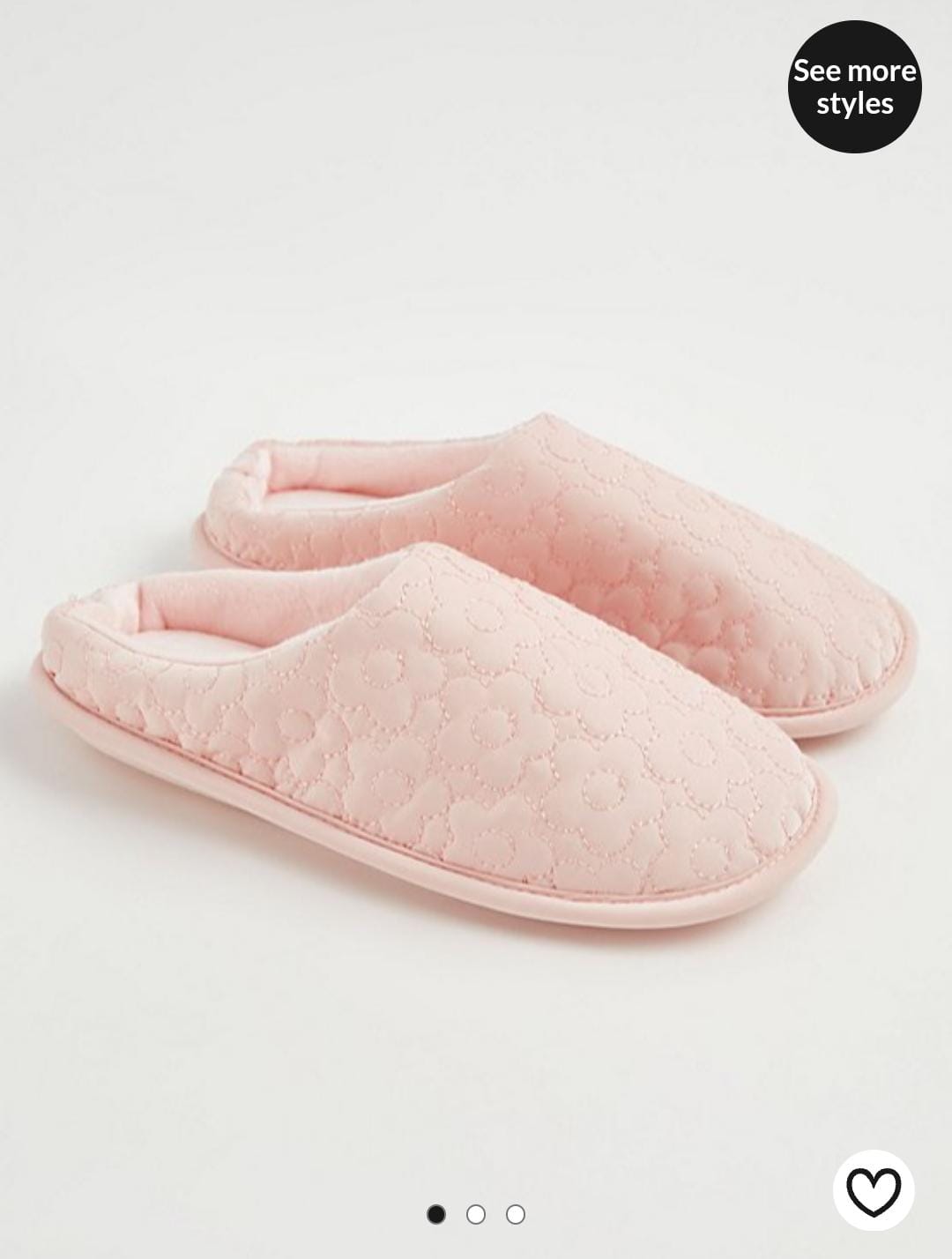 Pink Floral Quilted Mule Slippers shoes