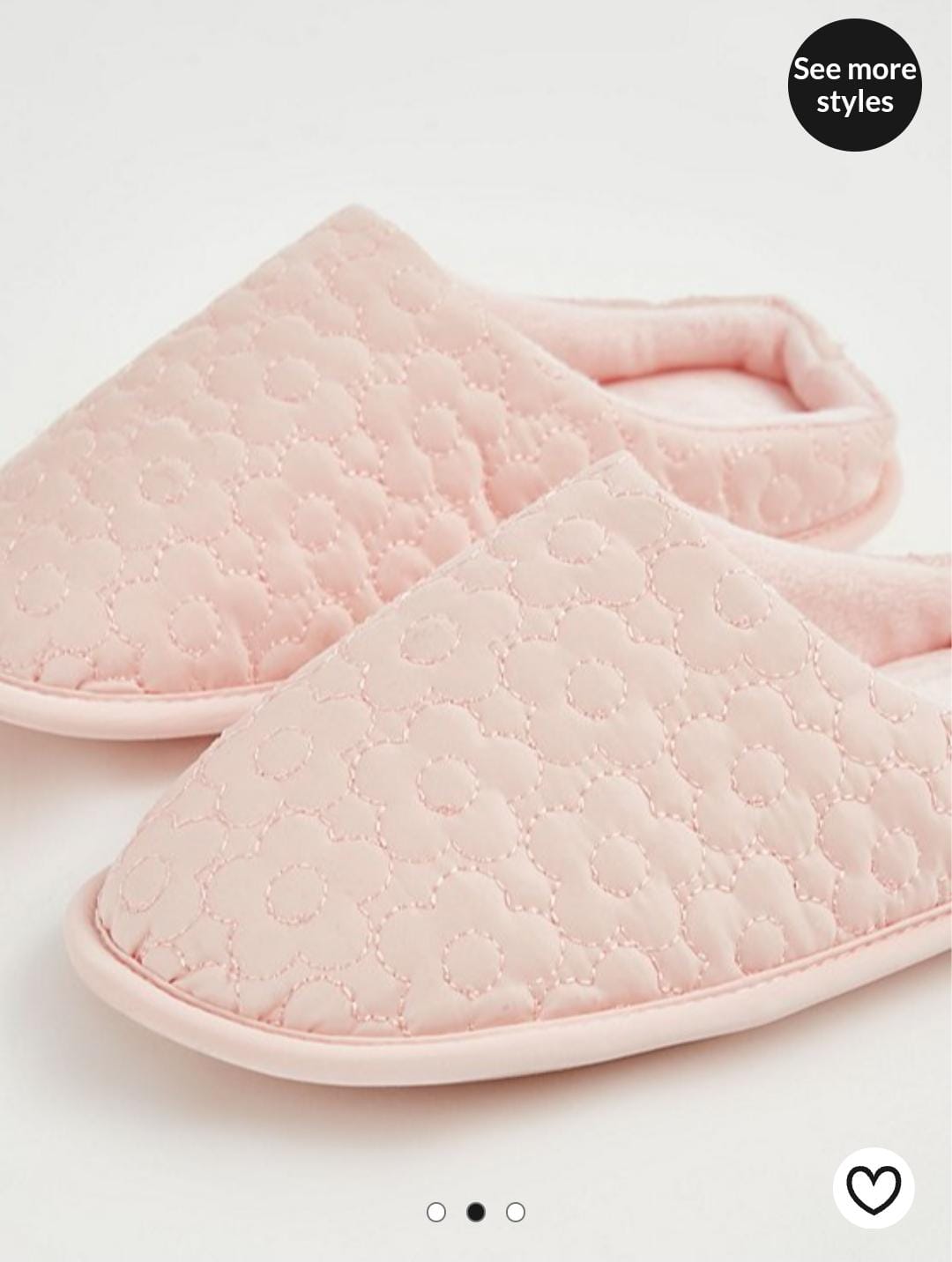 Pink Floral Quilted Mule Slippers shoes