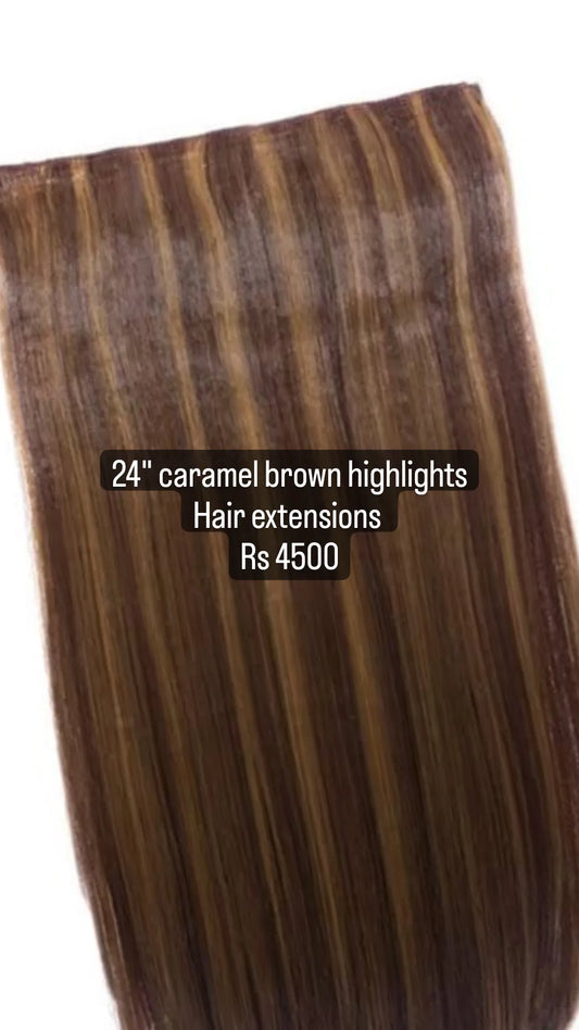 Amazon Uk koko fashion luxury hair extensions 24" brown with highlights