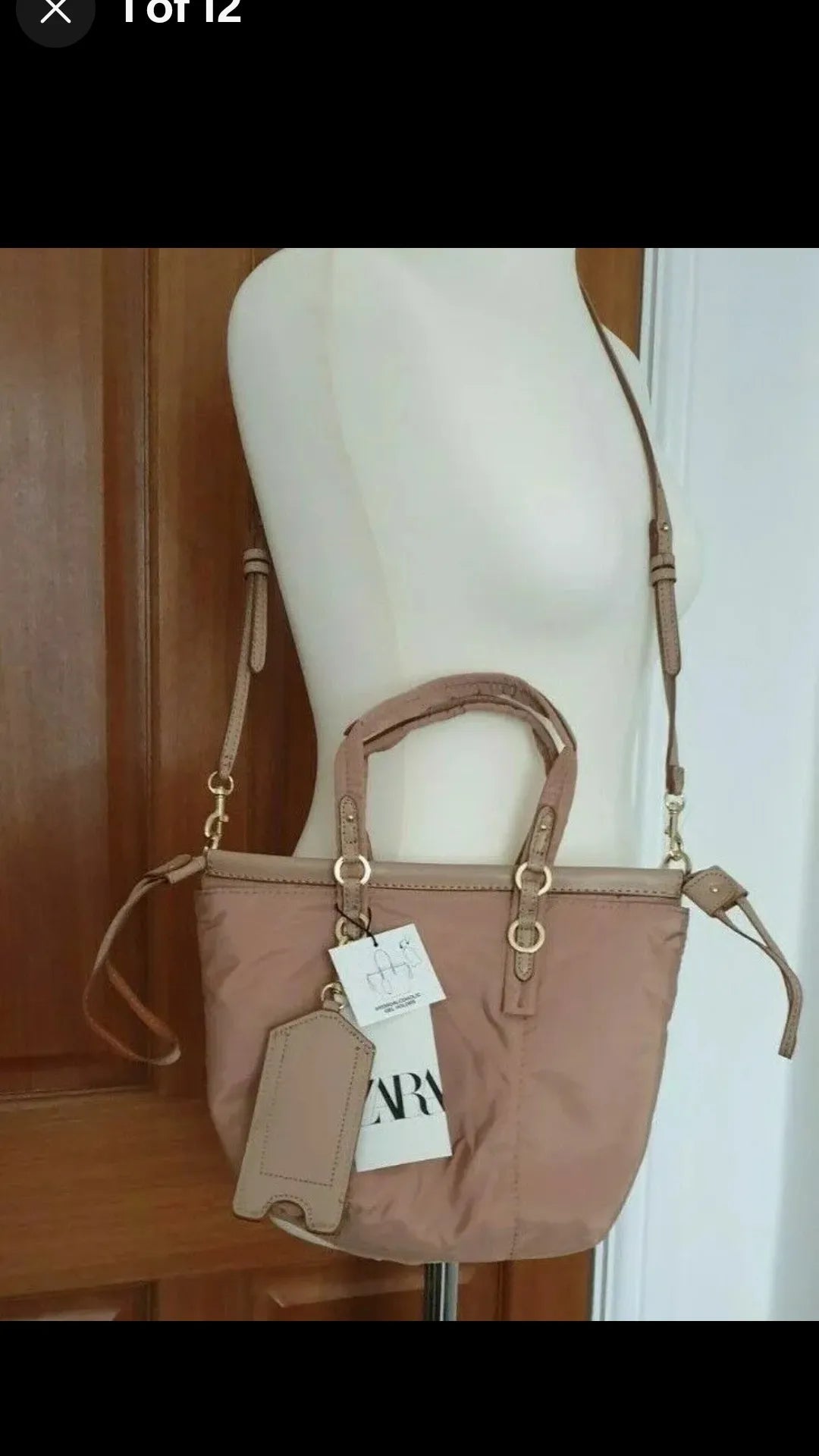 Zara uk small tote bag with straps