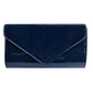 Amazon UK Shiny Patent Leather Navy Blue Ladies Clutch Bag