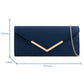 Amazon UK Navy Suede Plain Ladies Clutch Bag