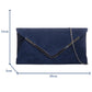 Amazon UK Navy Suede Plain Ladies Clutch Bag