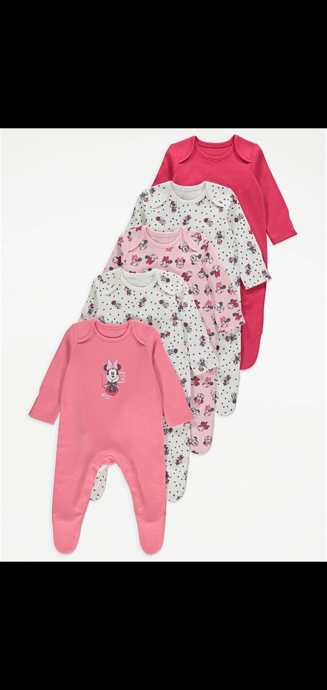 Geoege  Baby set of 5 sleepsuits 100 % cotton