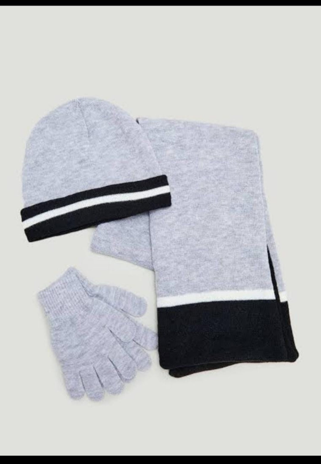 Matalan Uk  matching hat scarf gloves set fleece inside