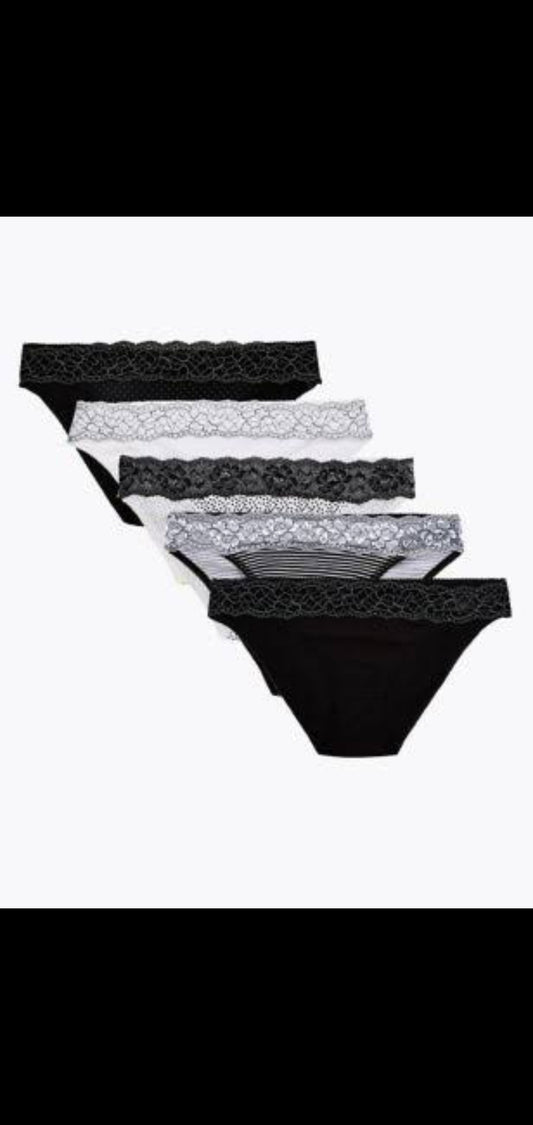 M&S uk ladies bikinis briefs lace cotton underwear