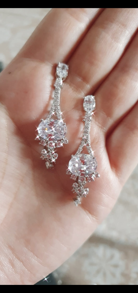 Diamante Rhinestone Earrings E10