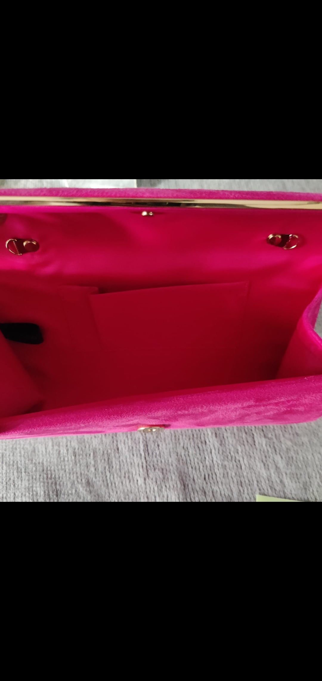 Amazon UK Ladies Clutch Bag Pink Suede