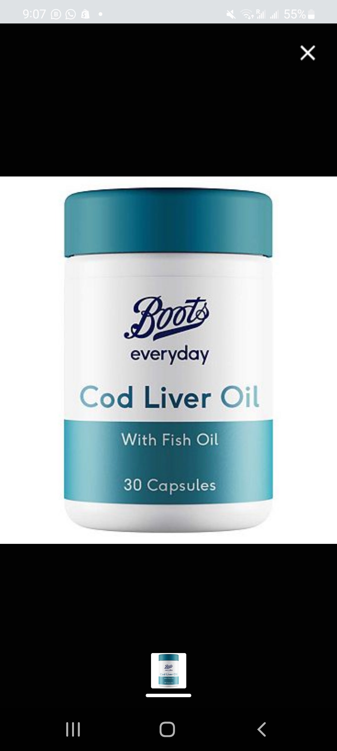 Boots Uk cod liver oil 500mg 30 capsules