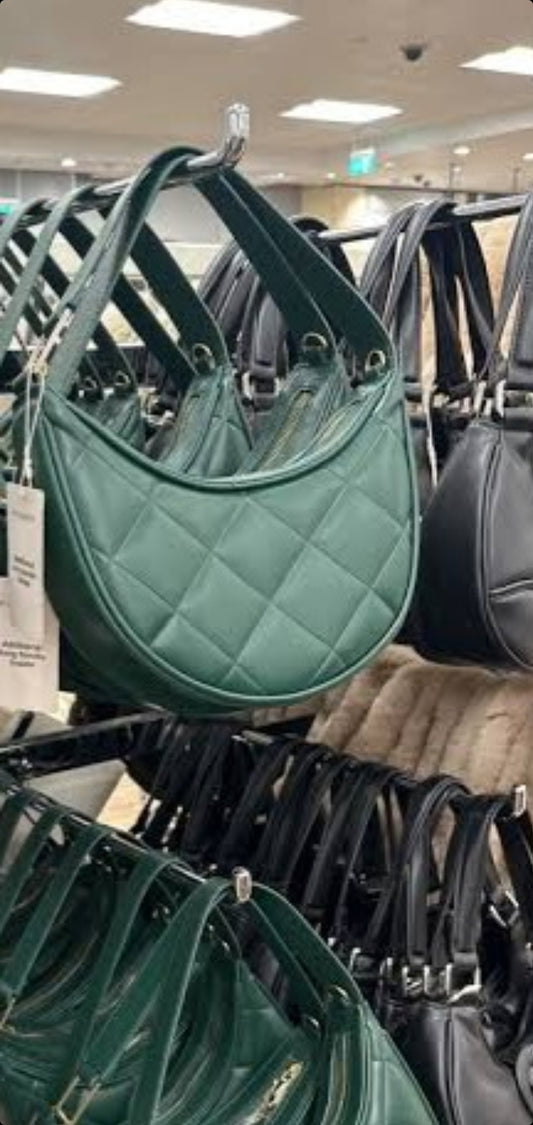 Primark bag with zip shoulder bag dark green