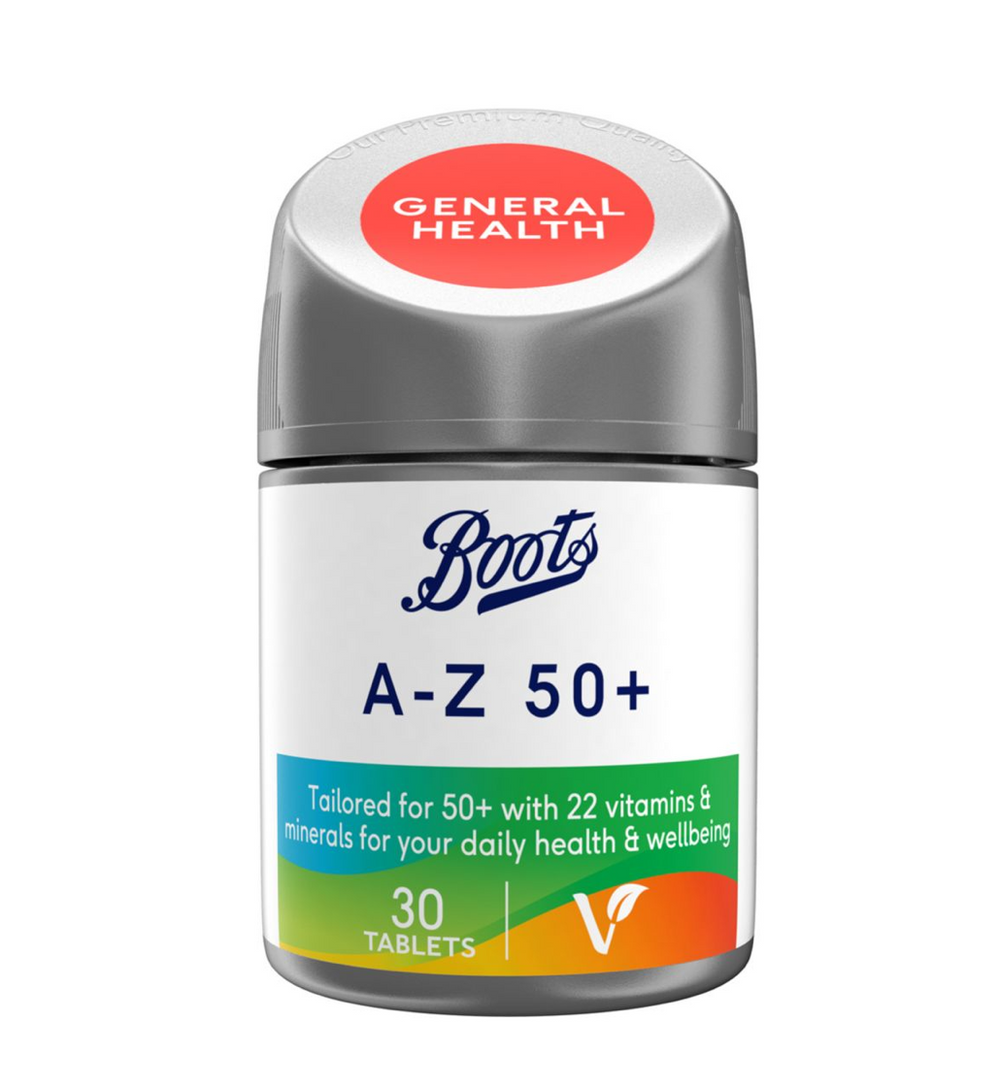 Boots Multivitamins A to z 50 + 30 tablets expiry 8/26