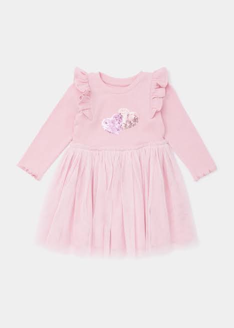 Matalan Uk pink tutu glitter sequin dress