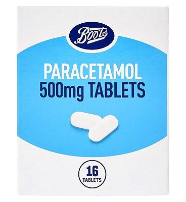 Boots Uk paracetamol 500mg 16 Tablets