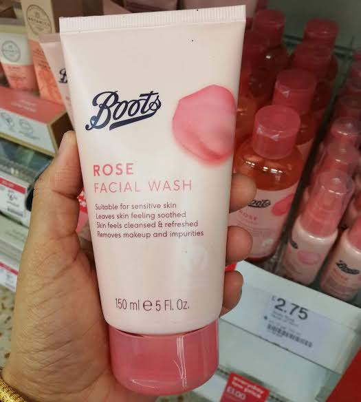 Boots uk Rose facial wash 150ml